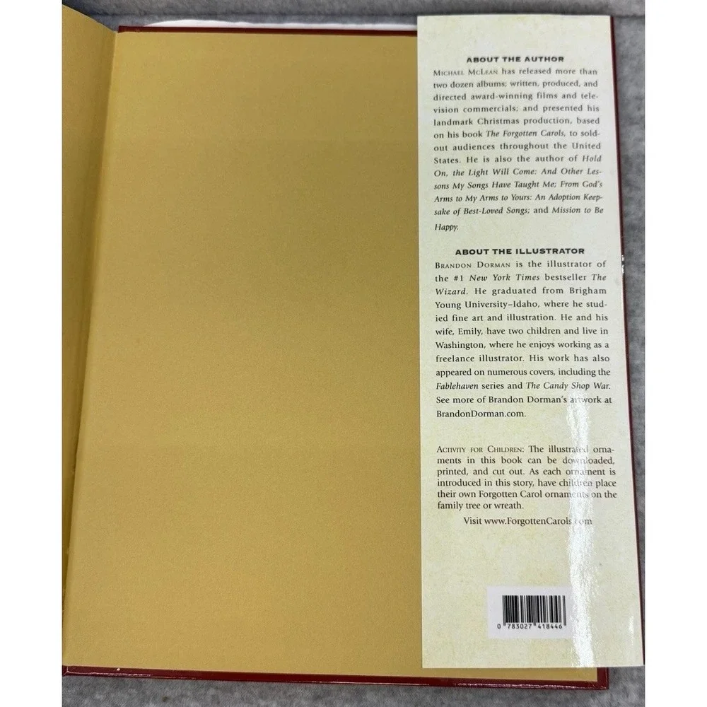 The Forgotten Carols A Christmas Miracle for Isaac and Eliza Hardcover With CD - Picture 3 of 9